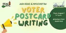 Voter Postcard Writing Aug 2025
